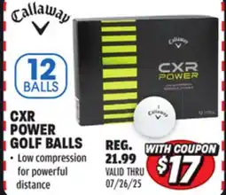 Big 5 Callaway CXR Power Golf Balls - 1-Dozen offer