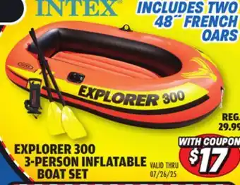Big 5 Intex Explorer 300 3-Person Inflatable Boat Set offer