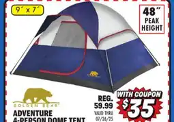 Big 5 Golden Bear Adventure 4-Person Dome Tent offer
