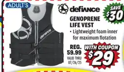 Big 5 Defiance Adult Genoprene Life Vest offer