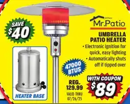 Big 5 Mr. Patio Propane Umbrella Patio Heater offer