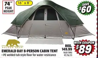 Big 5 Golden Bear Emerald Bay 8-Person Cabin Tent offer