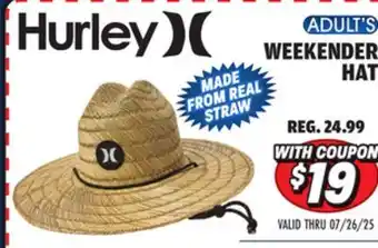 Big 5 Hurley Weekender Straw Hat offer