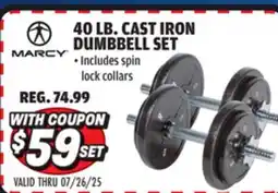Big 5 Marcy 40-lb. Adjustable Cast Iron Dumbbell Set offer