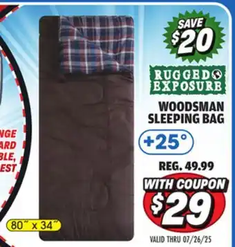Big 5 Rugged Exposure Woodsman +25° Sleeping Bag offer