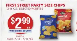 Smart & Final FIRST STREET PARTY SIZE CHIPS offer