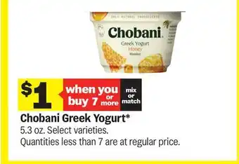 Meijer Chobani Greek Yogurt offer