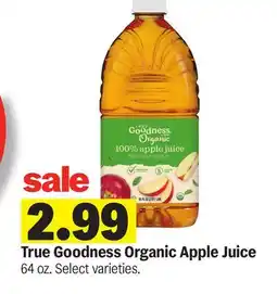 Meijer True Goodness Organic Apple Juice offer