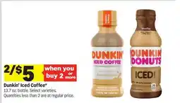 Meijer Dunkin' Iced Coffee offer