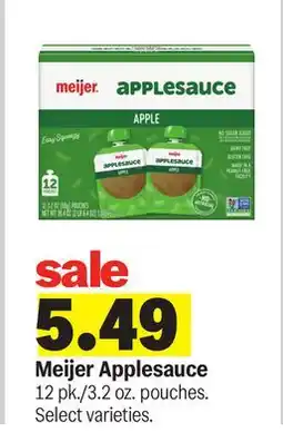 Meijer Meijer Applesauce offer