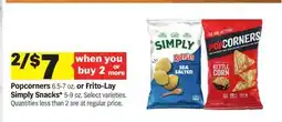 Meijer Popcorners 6.5-7 oz. or Frito-Lay Simply Snacks* 5-9 oz offer