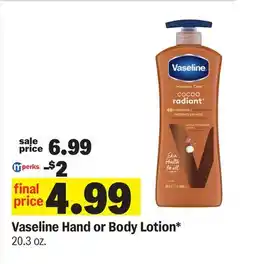 Meijer Vaseline Hand or Body Lotion offer