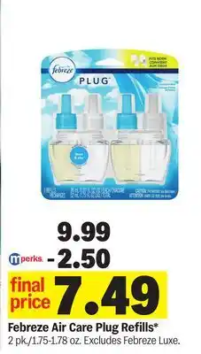 Meijer Febreze Air Care Plug Refills offer