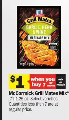 Meijer McCormick Grill Mates Mix offer