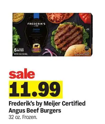 Meijer Frederik's by Meijer Certified Angus Beef Burgers offer