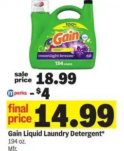 Meijer Gain Liquid Laundry Detergent offer
