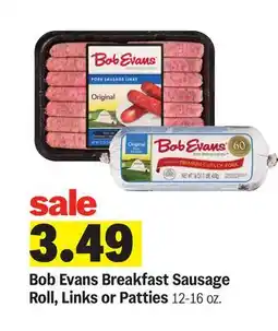 Meijer Bob Evans Breakfast Sausage Roll, Links or Patties offer
