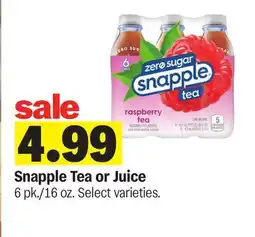 Meijer Snapple Tea or Juice offer
