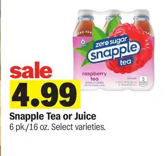 Meijer Snapple Tea or Juice offer