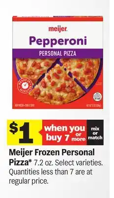 Meijer Meijer Frozen Personal Pizza offer