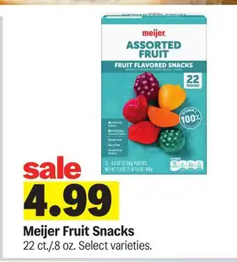 Meijer Meijer Fruit Snacks offer