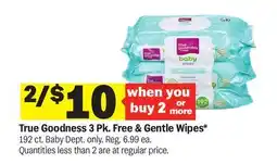 Meijer True Goodness 3 Pk. Free & Gentle Wipes offer