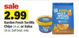Meijer Garden Fresh Tortilla Chips 14 oz. or Salsa 16 oz offer