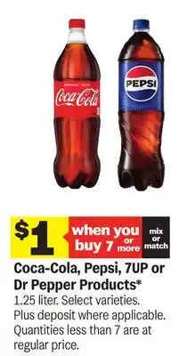 Meijer Coca-Cola, Pepsi, 7UP or Dr Pepper Products offer