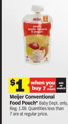 Meijer Meijer Conventional Food Pouch offer