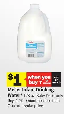 Meijer Meijer InfantDrinking Water offer