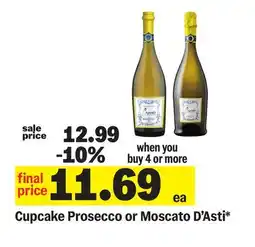 Meijer Cupcake Prosecco or Moscato D'Asti offer