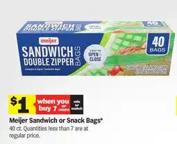 Meijer Meijer Sandwich or Snack Bags offer