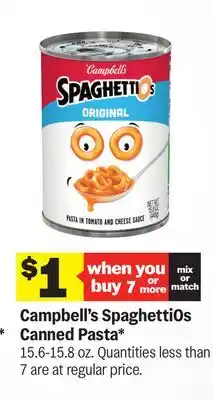 Meijer Campbell's SpaghettiOs Canned Pasta offer