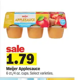 Meijer Meijer Applesauce offer