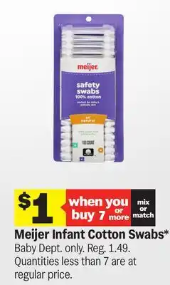 Meijer Meijer Infant Cotton Swabs offer