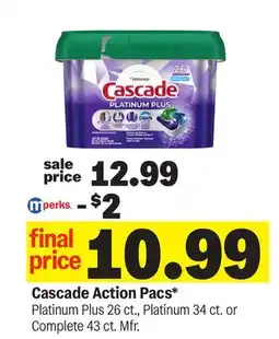 Meijer Cascade Action Pacs* Platinum Plus 26 ct., Platinum 34 ct. or Complete 43 ct offer