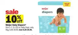 Meijer Meijer Baby Diapers offer