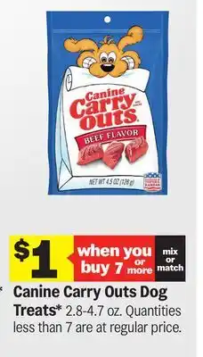 Meijer Canine Carry Outs Dog Treats offer