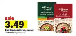 Meijer True Goodness Organic Instant Oatmeal offer
