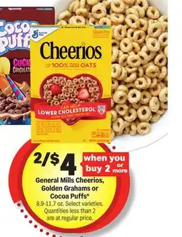 Meijer General Mills Cheerios, Golden Grahams or Cocoa Puffs offer