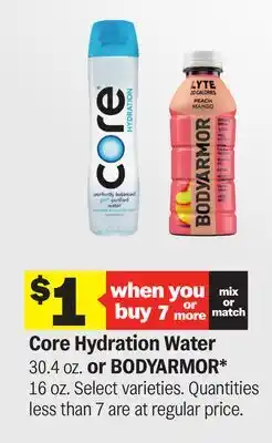 Meijer Core Hydration Water 30.4 oz. or BODYARMOR* 16 oz offer