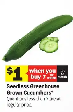 Meijer Seedless Greenhouse Grown Cucumbers offer