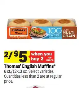 Meijer Thomas' English Muffins offer