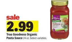 Meijer True Goodness Organic Pasta Sauce offer