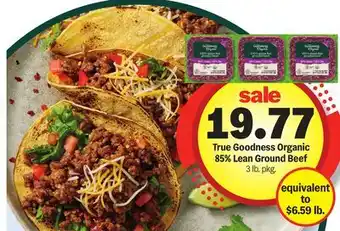 Meijer True Goodness Organic 85% Lean Ground Beef offer
