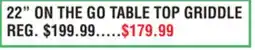Dunham's Sports 22 ON THE GO TABLE TOP GRIDDLE offer
