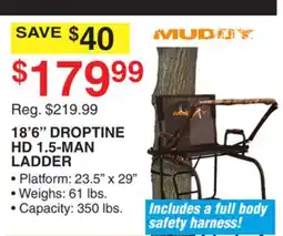 Dunham's Sports 18'6 DROPTINE HD 1.5-MAN LADDER offer