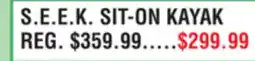 Dunham's Sports S.E.E.K. SIT-ON KAYAK offer
