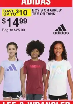 Dunham's Sports BOY'S OR GIRLS' TEE OR TANK offer