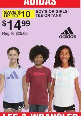 Dunham's Sports BOY'S OR GIRLS' TEE OR TANK offer